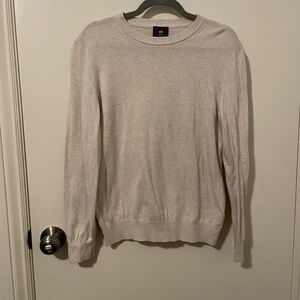 H&M Men's Light Beige Crewneck Sweater